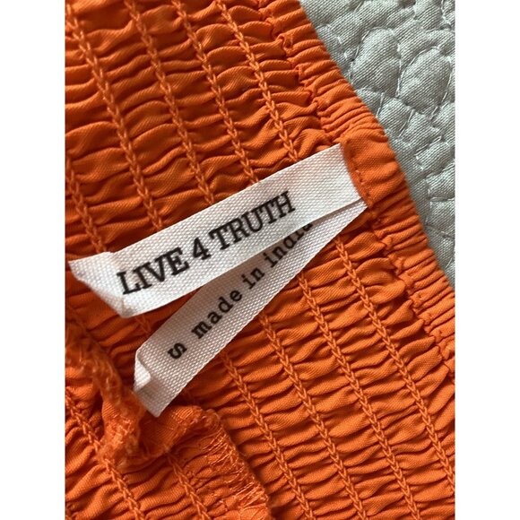 Women's Live 4 Truth Balloon Sleeve Crop Top * Small* Orange *Sissy *EUC - Picture 6 of 7